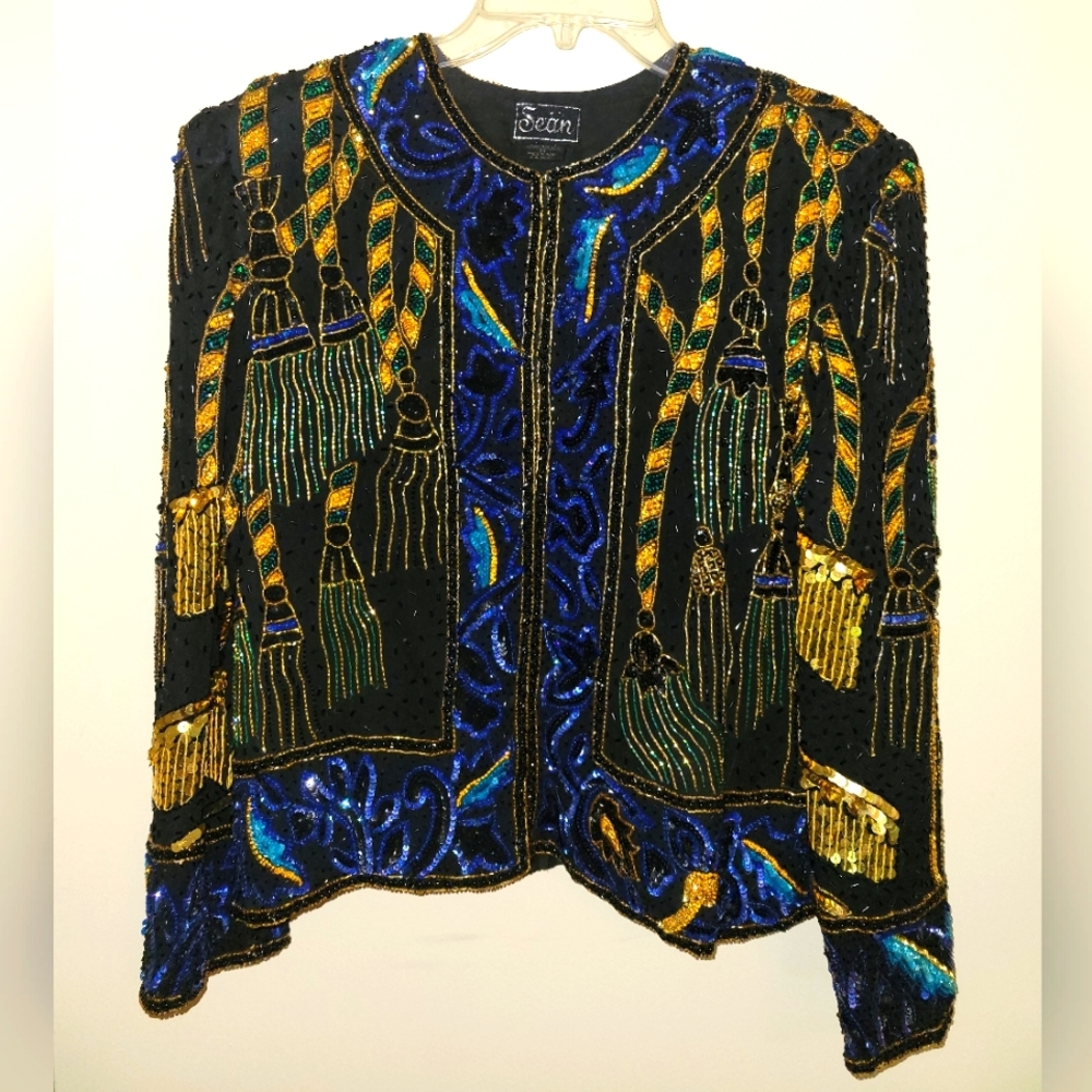 Vintage Beaded Silk Jacket